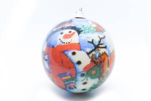 Набор шаров пластик "Рождество" снеговик круглый 538815