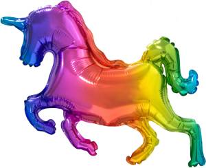 МИНИ Единорог сверкающий радужный градиент 17243