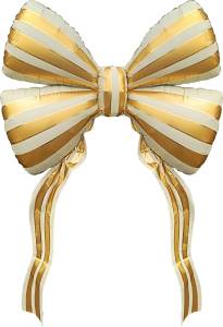 61" Бант стильные полоски, золото / Китай 27774