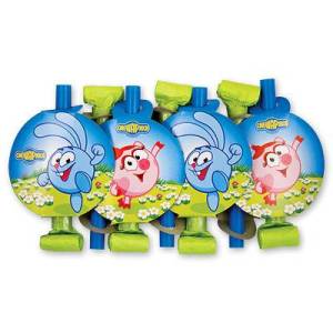 Язычок-гудок с карточкой "Смешарики" 8 шт.