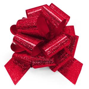 Бант голография Красный 21 см / 6231055