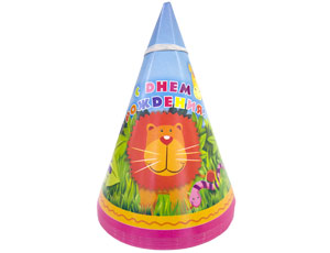 Колпак "С Днем Рождения Лимпопо", 8 шт.