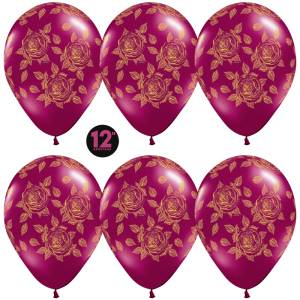 Элегантная роза, бургундия кристалл 12" (Колумбия) 