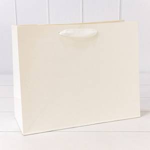 Пакет подарочный 32*26*13 см. Крафт белый / 000222СА/9