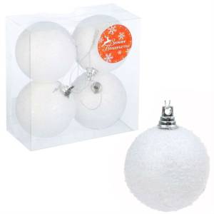 Набор шаров d-7 см."Снег"1310270