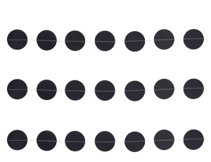 Гирлянда на нитке Круги Черные 2,2м /1404-0517