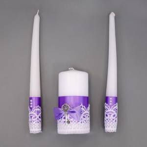 Свеча "Домашний очаг" Сиреневый / М00806