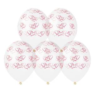 Сердца двойные красные, кристалл 14" / 1103-2866