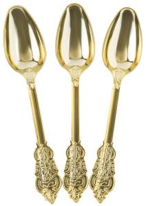 Ложки "Барокко" золото металлик 17,5 см., 10 шт. / 6234100