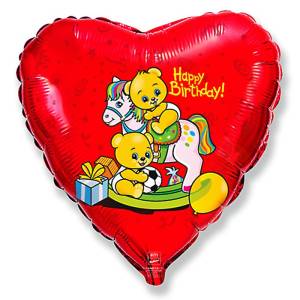 18" НВ Медвежата на лошадке (Flexmetal)/1202-0384