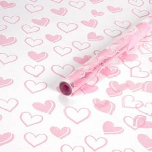 Пленка прозрачная "Сердечки" нежно-розовый 70 см., 200 гр../ 88032328