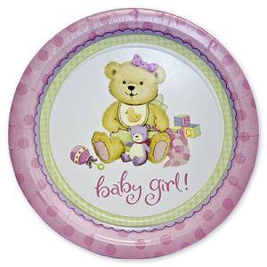 Тарелка "Медвежонок девочка" 23 см. 8 шт.
