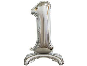 30" Цифра на подставке "1" серебро/ Китай 1207-3647
