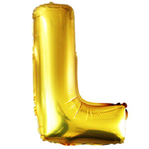 Буква "L" 40" - золото/ Китай