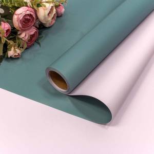 Пленка матовая Серо-синий/Розовый 0,58*10 м. / 1304/37