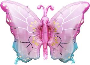 32" Нежная бабочка розовый градиент / Китай 24767