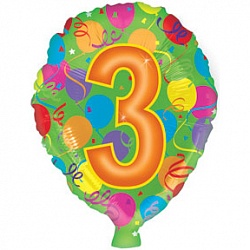 18" Шар "Цифра 3" (США)
