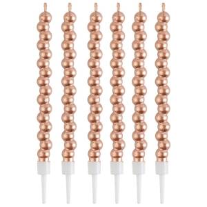 Свечи "Пузыри" розовое золото 12 см. 6 шт. / 1502-6727