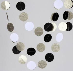 Гирлянда-подвеска "Круг стильный микс серебро" 220 см /521174