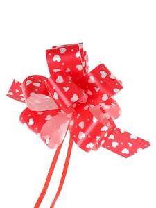 Бант шар БЛ-8082 / 3 см. Сердечки