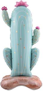AIR 3D Кактус на подставке, голубой сатин (ходячий шар)/ 26445