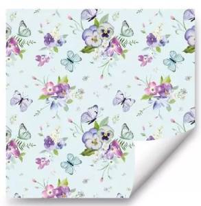 Уп. бумага "Цветы и бабочки" 0,70*1м/ 15,20,01761