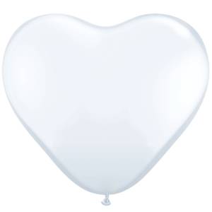Сердце 6" белое (Qualatex)/ 1105-0225
