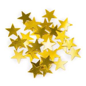Конфетти для шаров "Звезда золотистая" d=4,5 см., 50 гр.