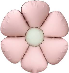 24" Цветок Ромашка, розовый сатин (надув воздухом) / Китай 25101