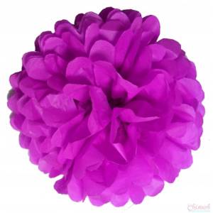 Помпон из бумаги 16 см. (фуксия)
