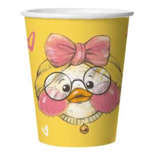 Стакан "Ла-ла-Уточка" 250 мл желтый 6 шт./77404