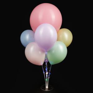 Стойка для шаров "Фонтан" 7 насадок, 0.7 м. с подсветкой, Разноцветный (Китай) ВТ009-new