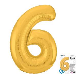 Цифра 6 - 40" Slim Золото (Россия) / 754658/1207-3817