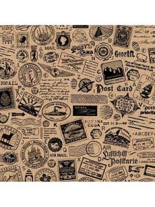 Бумага упак. крафт "Почта" 70*100 см /УБ-2183 