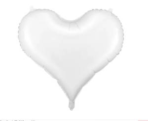 Сердце белое 75*64,5 см  (PartyDeco) Китай
