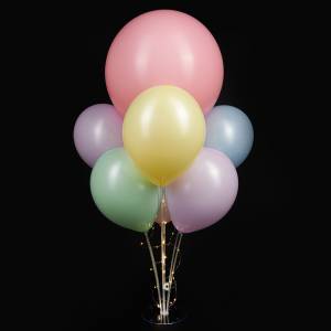 Стойка для шаров "Фонтан" 7 насадок, 0.7 м. с подсветкой, Теплый Белый (Китай) ВТ010-new