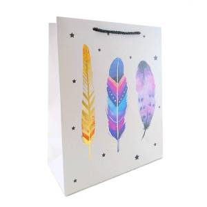 Пакет Перья с тиснением 26*32*12см / 1919-L-WK