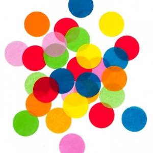 Конфетти "Круги бумажные ассорти" 2 см, 300 гр.