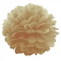 Помпон из бумаги 16 см. (кофейный)