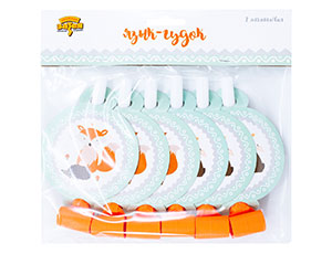 Язычок - гудок с карт. "Лесные Друзья" 6 шт