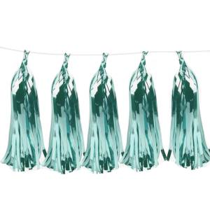 Помпон кисточка 35 см. (Морская волна) 10 листов