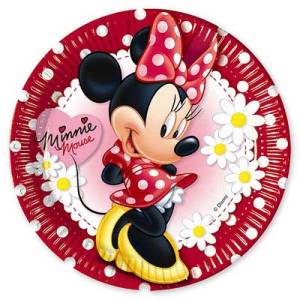 Тарелки " Минни Ромашки" 23 см. 8 шт.