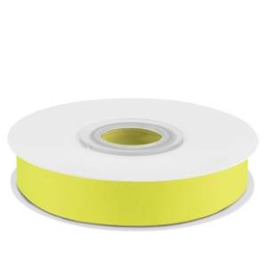 Лента атлас желтый неон 12 мм*22,85 м / 12058