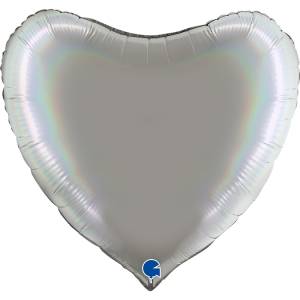 18" Сердце Голография Серебро (Grabo)/180P01RHPU