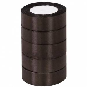 Лента атлас черный 25 мм*22,85 м /88017594/25039