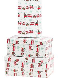 Коробка 19*12*7,5 см Новогодний поезд