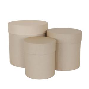 Коробка цилиндр 14*14 см. Кофе с молоком/ FUT000036007