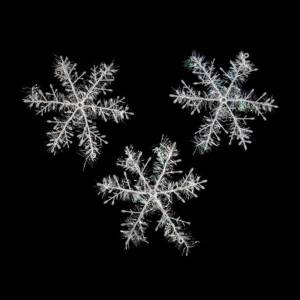 Ел. украшение снежинки 15см (3 шт в упак) / ч01998