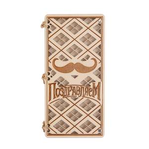 Деревянная открытка "Мужская" / 1258-020