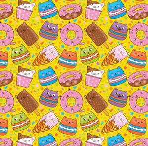 Уп. бумага "Вкусняшки" 0,7*1м (10 листов)/ УБ-1580